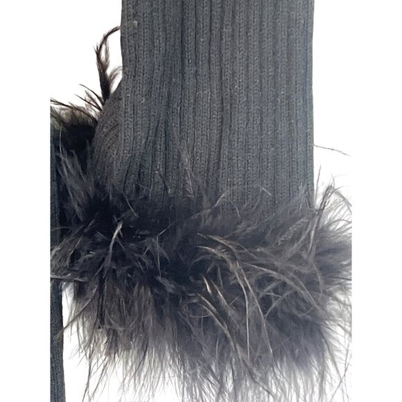 Lovers and Friends Evana Feather Jumpsuit in Black Small New Womens Knit Feather - Picture 6 of 9